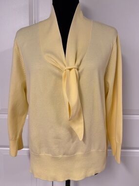 George Vintage Yellow Sweater With Ascot
